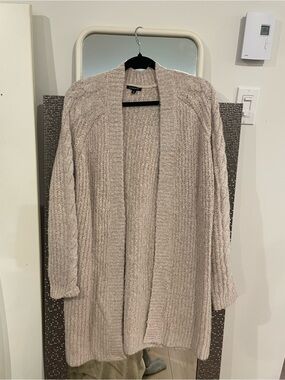 Cozy Open-Front Cable Knit Cardigan Sweater - Cream